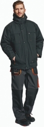 ČERVA EMERTON zimní bunda černá/oranžová