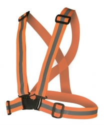 Výstražný elastický kříž  HI-VIS oranžový