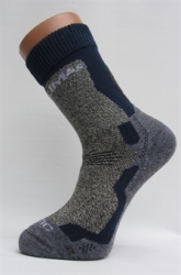 BENET KLIMAsport® termo ponožky šedo/modré K025
