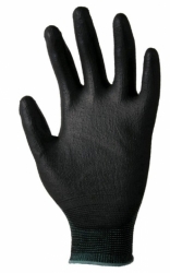 Polomáčené rukavice v polyuretanu BUNTING černé