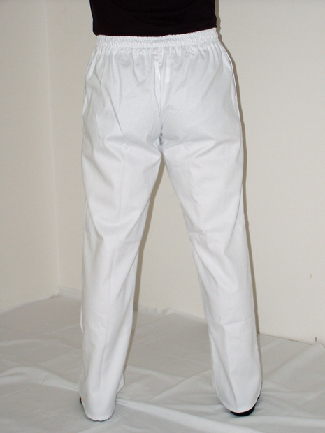 ZASPO lékařské/kuchařské kalhoty dámské bílé do gumy